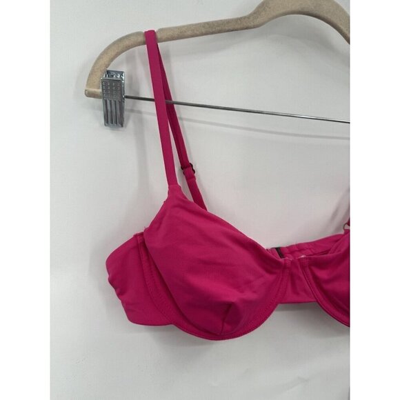 NEW Andie The Bermuda Swim Top Pink Large Preppy Resortwear Beach Vacation - Picture 4 of 11